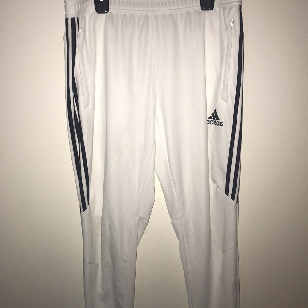 White adidas joggers